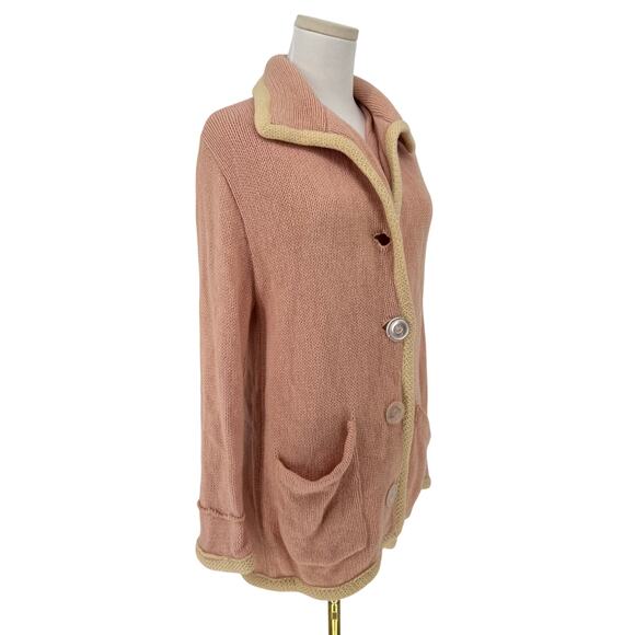 Vintage Rosanna Pink Shetland Wool Cardigan Sweater Women’s XL 60s Oversized - Picture 3 of 5